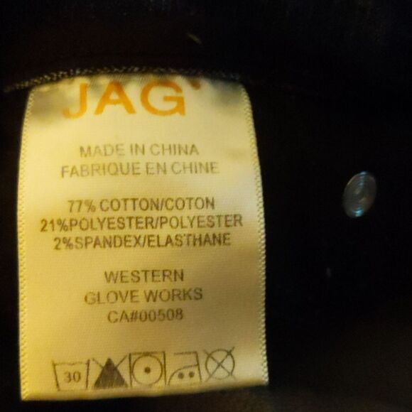 JAG Jeans pull-on, dark blue wash, high rise straight leg jeans, 4P - Picture 7 of 10